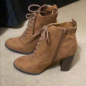 Suede brown booties